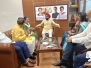 Attended the meeting regarding 'Mumbai Justice Yatra' at Mumbai Pradesh Congress Office Rajiv Gandhi Bhavan. This time Mumbai Pradesh Congress executive president Shri. Charan Singh Sapra Mumbai Youth Congress President Mr. Discussed with Akhilesh Yadav as well as Mumbai Women Congress president and office bearers.